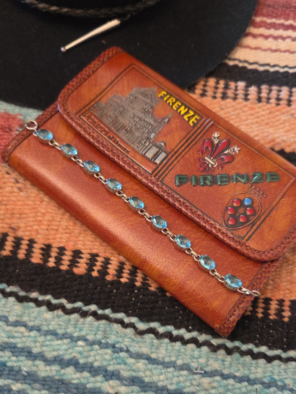 Vintage Sterling Blue Topaz Gem Bracelet 7" Perfect Gift For "SOMETHING BLUE"!